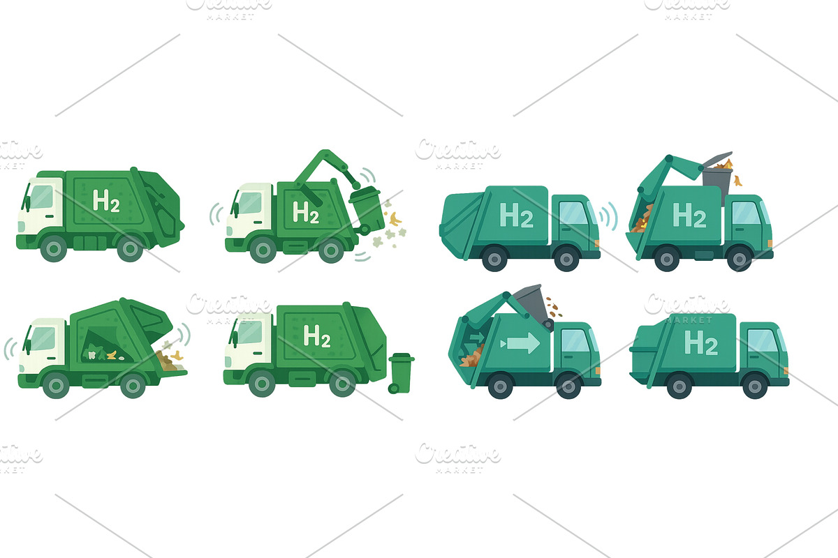 Illustration of green waste, a Transportation Illustration by ZinetroN