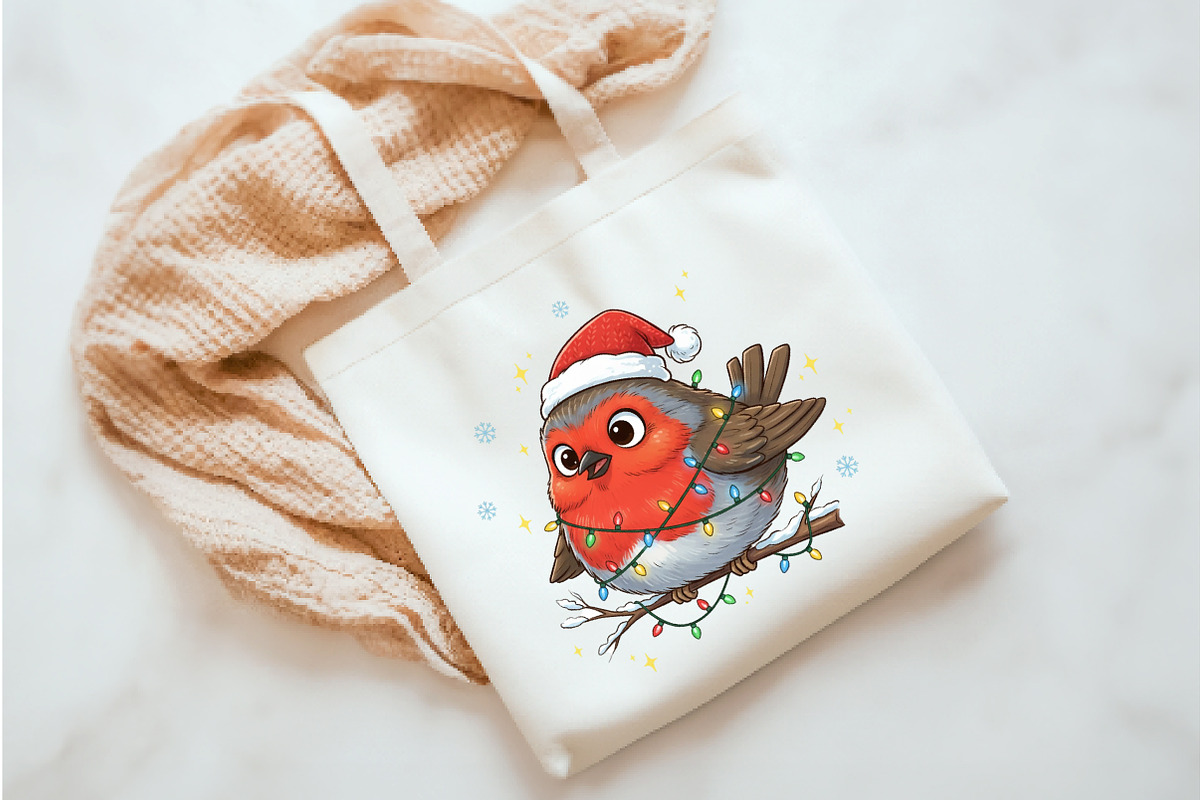 Christmas Robin Bird PNG, an Illustration by Watercolor design (Photo 3 of 6)