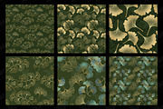 Green and Gold Ginkgo Patterns, a Texture Graphic by Digital Curio (Thumbnail 3 of 5)