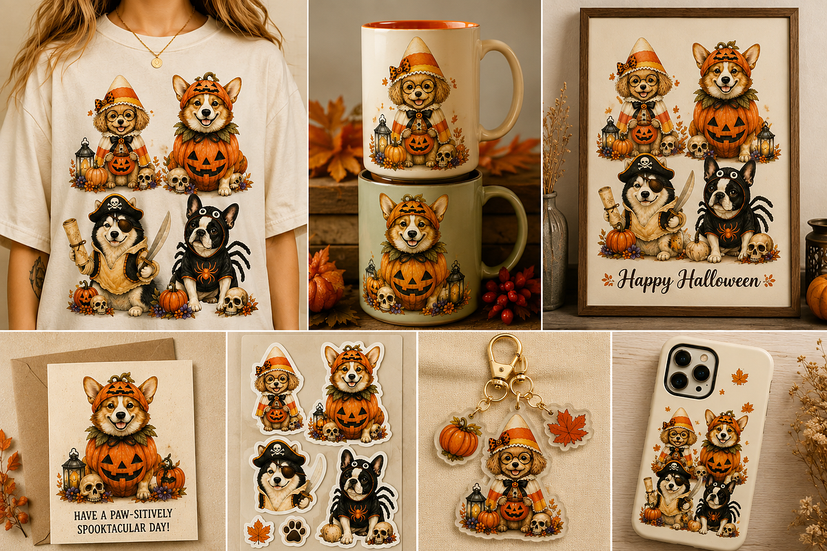 Halloween Pet Costume Clipart Bundle, an Object Graphic by Daisy Design (Photo 5 of 8)