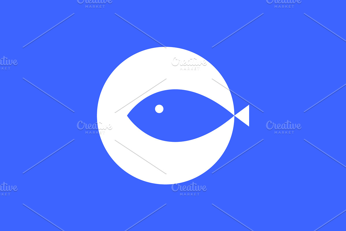 fish geometric shape circle logo, a Branding & Logo Template by devastd