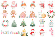 Watercolor Christmas Clipart PNG, an Illustration by Dream Creation (Thumbnail 3 of 4)