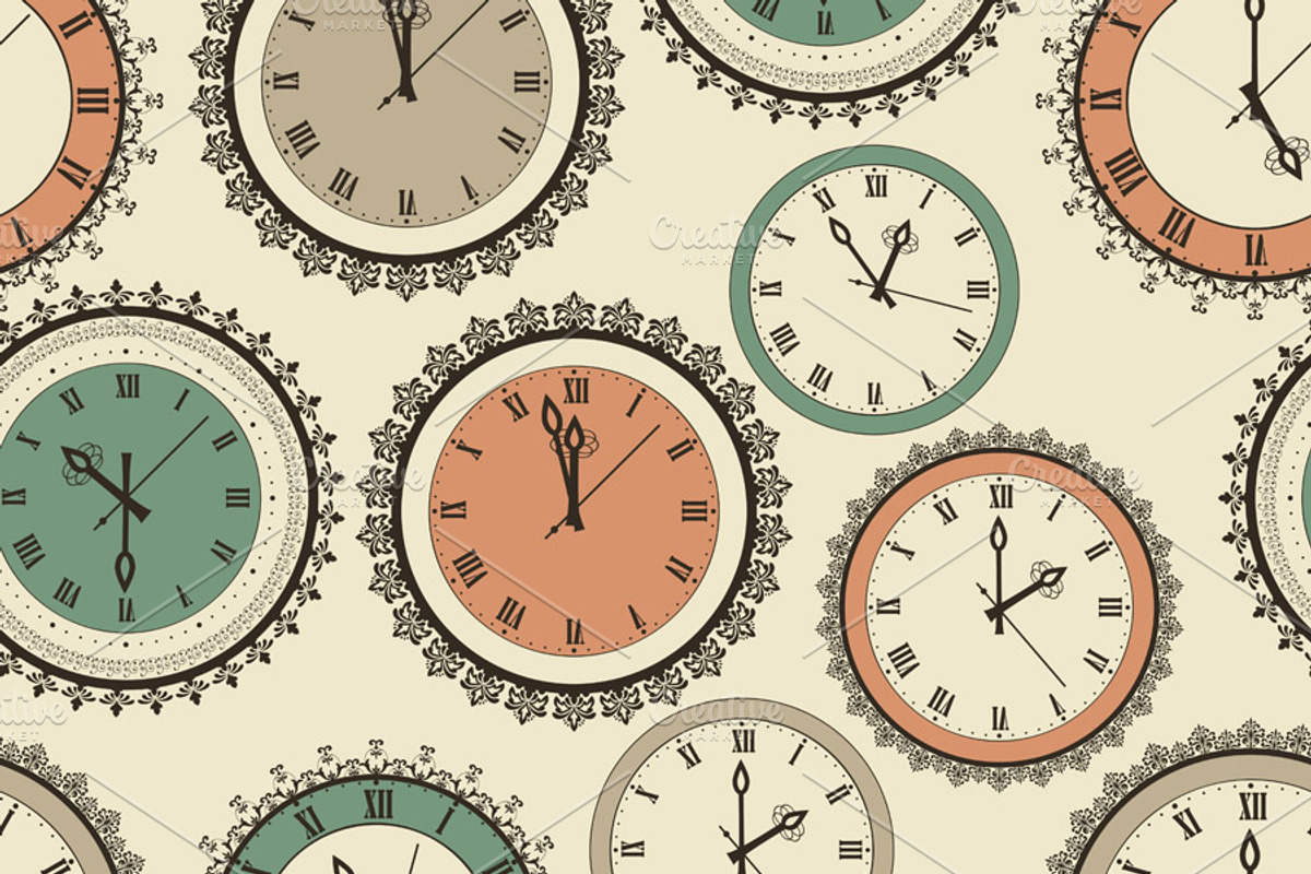 Vector Seamless Pattern with Vintage