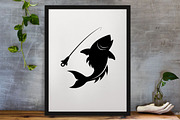 Fishing Silhouette SVG, an Object Illustration by newminddesign (Thumbnail 4 of 10)