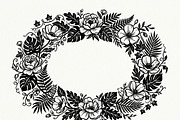 50 Elegant Floral Oval Mirror Frame, a Decorative Illustration by Amazin_art (Thumbnail 2 of 34)