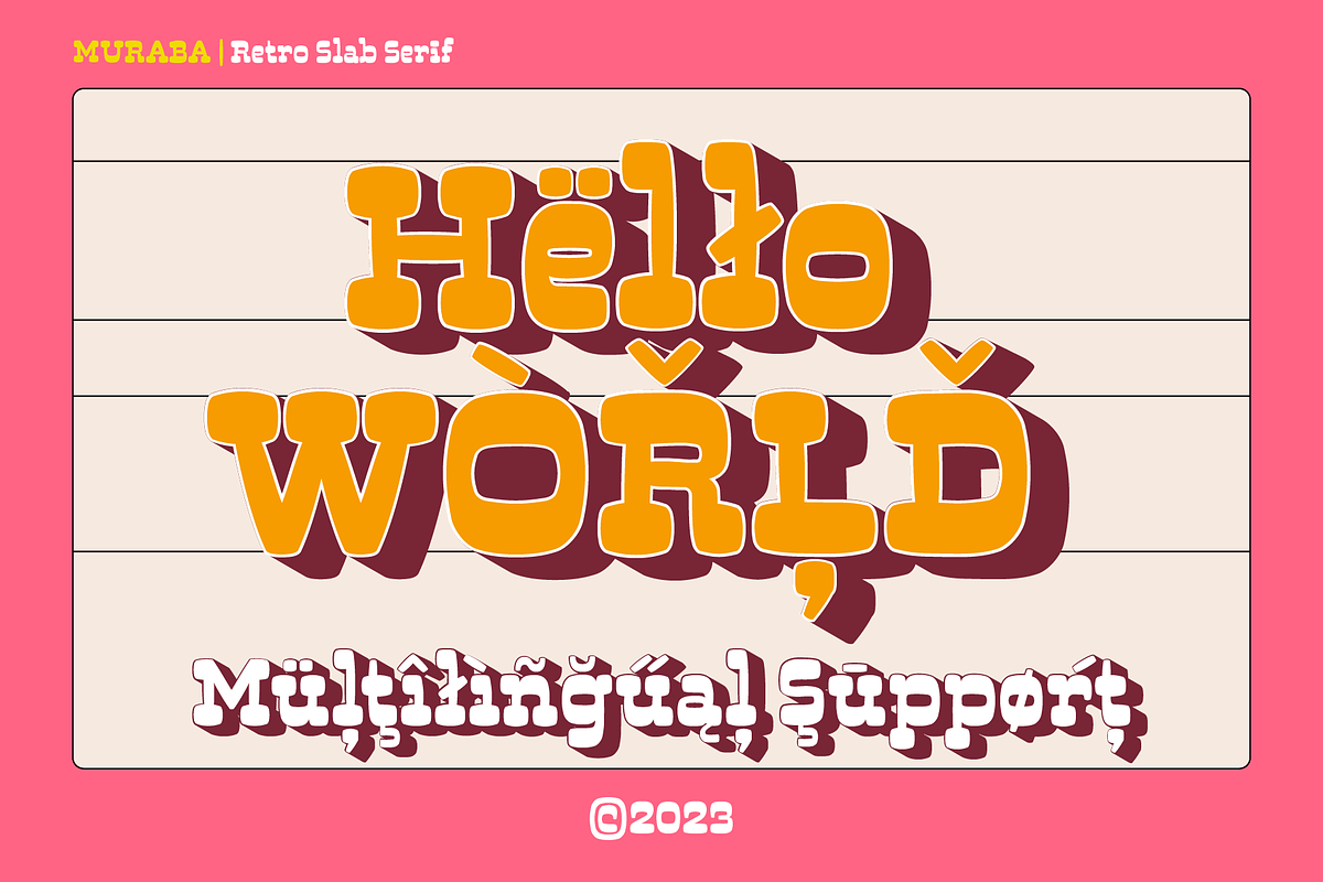 Muraba - Retro Slab Serif Font, a Slab Serif Font by Namela Studio (Photo 5 of 9)