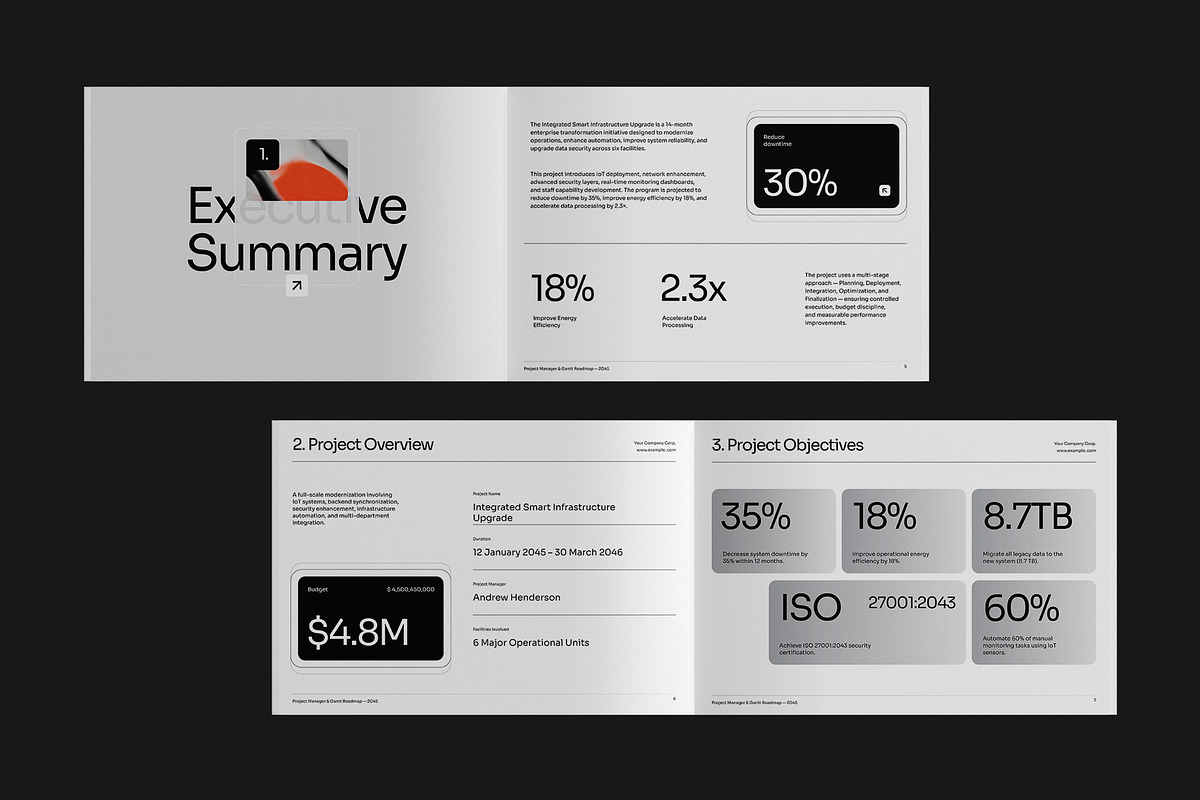 Project Planner & Gantt Roadmap, a Brochure Template by fakhroo (Photo 7 of 12)