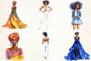 Elegant African American Girls, an Illustration by DreamCafeArt (Thumbnail 2 of 7)