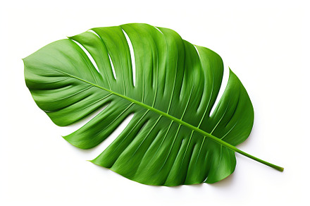 Monstera leaves on white background, a Nature Photo by AlyaAnd