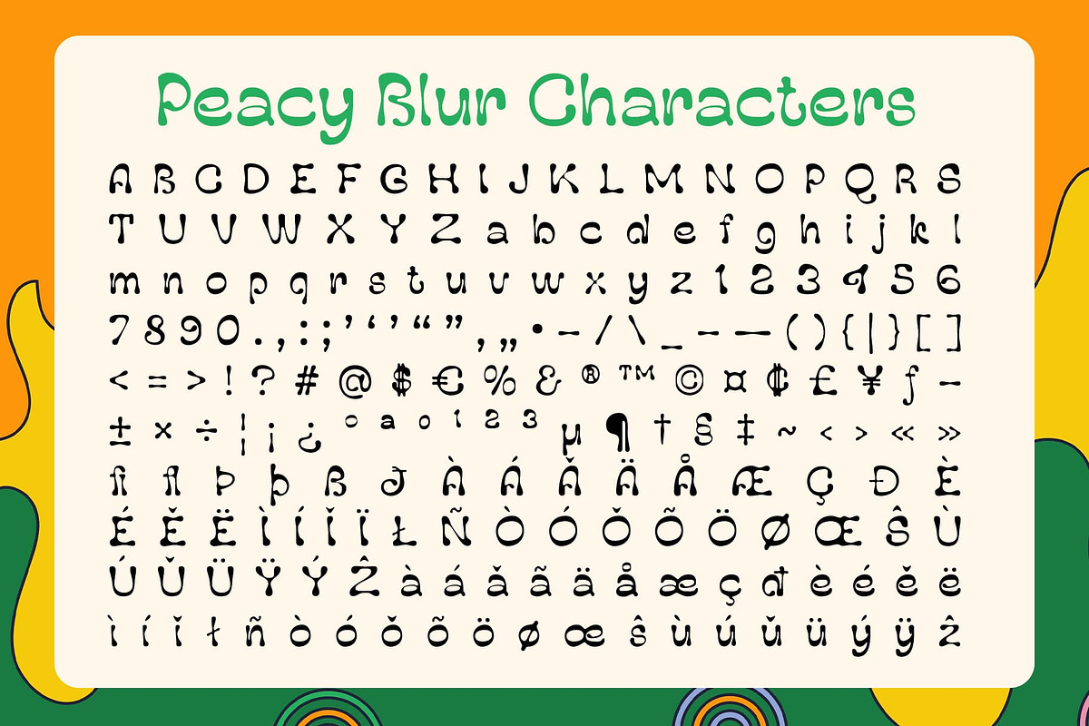 Peacy Blur, a Sans Serif Font by Craft Supply Co. (Photo 8 of 8)