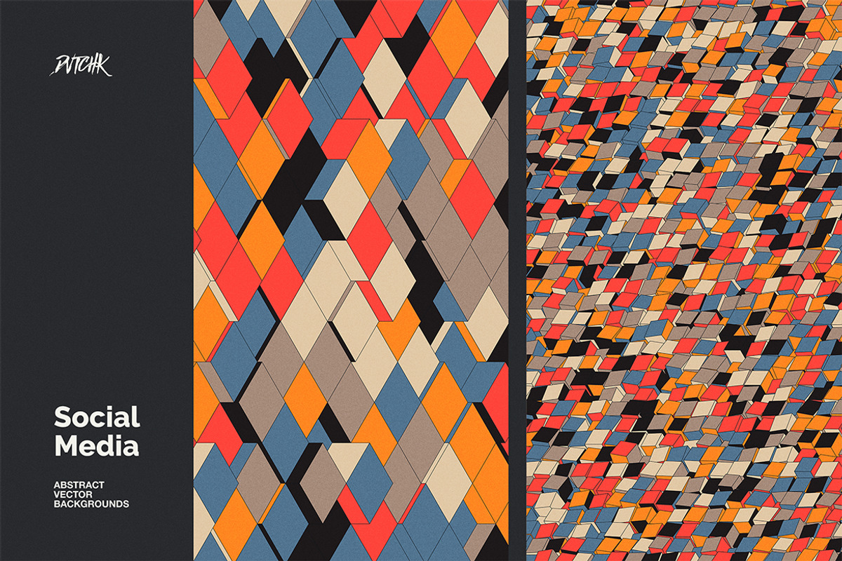 Social Media Vector Backgrounds V 05, a Background Graphic by dvtchk (Photo 6 of 9)