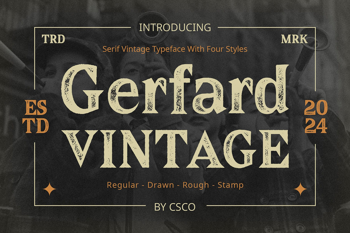 Gerfard Vintage, a Serif Font by Craft Supply Co. (Photo 1 of 8)