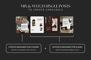 Dark Brown Instagram Posts, a Social Media Template by Meraki Templates (Thumbnail 3 of 8)