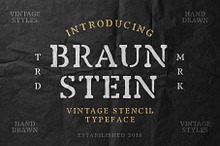 Braunstein Stencil Font