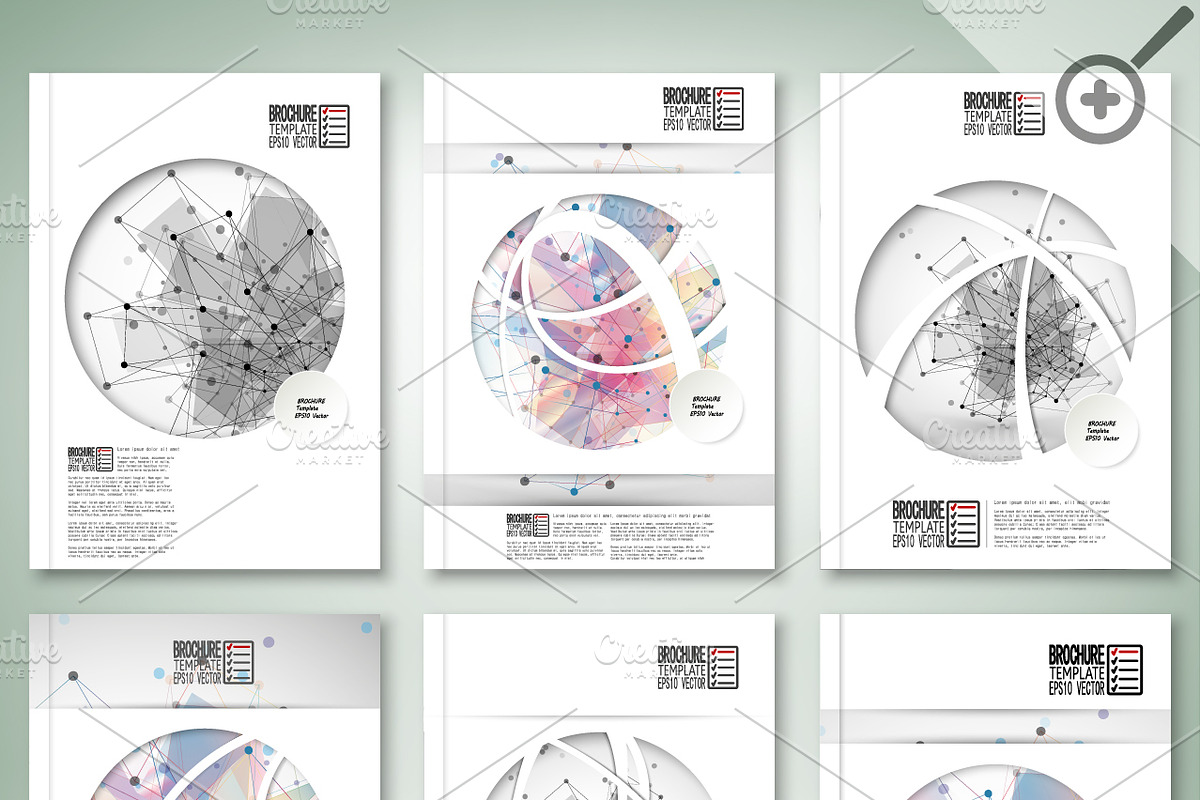 Brochure template with molecules, a Technology Illustration by VectorShop (Photo 5 of 5)