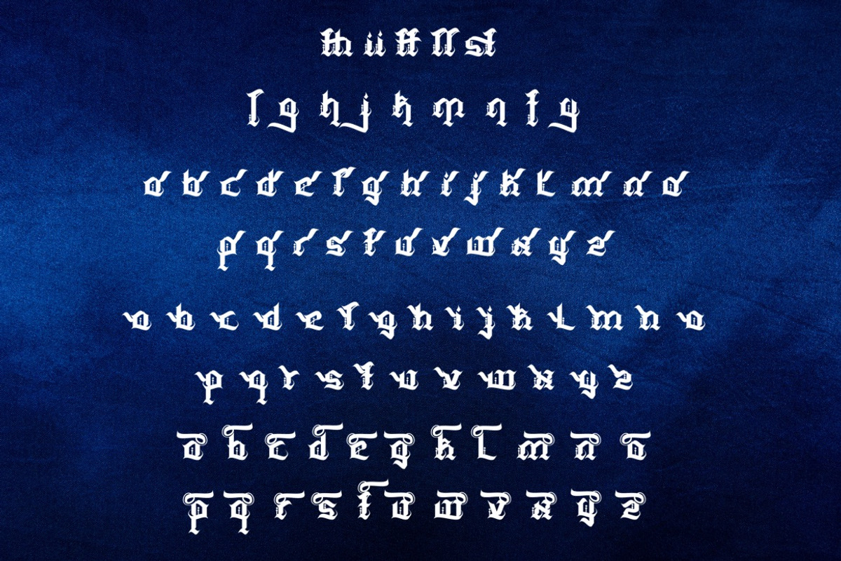 Cabone Backs - Gothic Blackletter, a Blackletter Font by Dhabee (Photo 15 of 16)