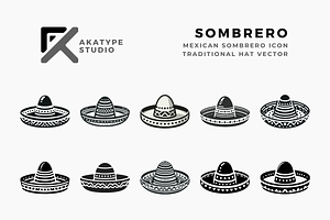 Mexican Hat (Sombrero) Icon Vector, an Icon by Akatype Studio