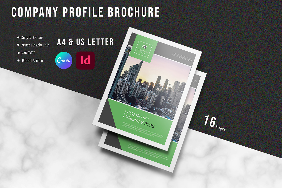 Company Profile Brochure Template, a Brochure Template by Template Shop (Photo 1 of 11)