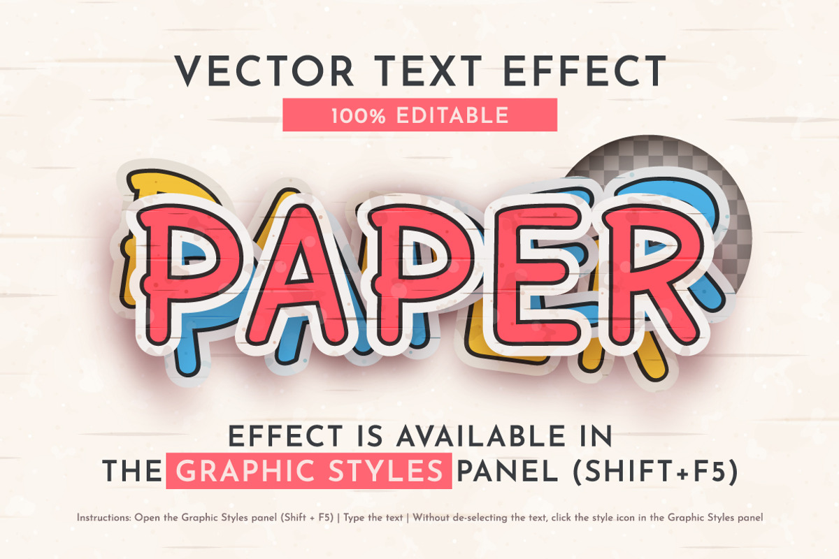 Stickers Editable Text Effect, a Layer Style Add-On by rwgusev (Photo 3 of 7)