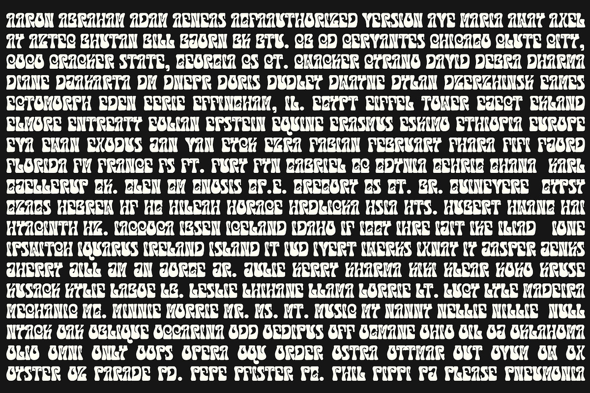 Cassiopea - Psychedelic typeface, a Font by HeyFonts (Photo 5 of 12)
