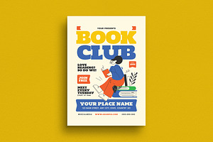 Modern Book Club Promotion Flyer, a Flyer Template by Guuver