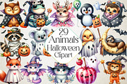 Halloween Animals Clipart, an Illustration by DreamPrint404 (Thumbnail 1 of 5)