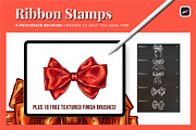 5 Ribbon Procreate Stamp Brushes, a Brush Add-On by Riveros Illustration (Thumbnail 2 of 12)