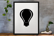 Lightbulb Silhouette SVG, a Technology Illustration by newminddesign (Thumbnail 3 of 3)