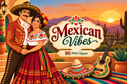 Mexican Vibes Clipart, an Object Illustration by MarisoArt (Thumbnail 1 of 10)
