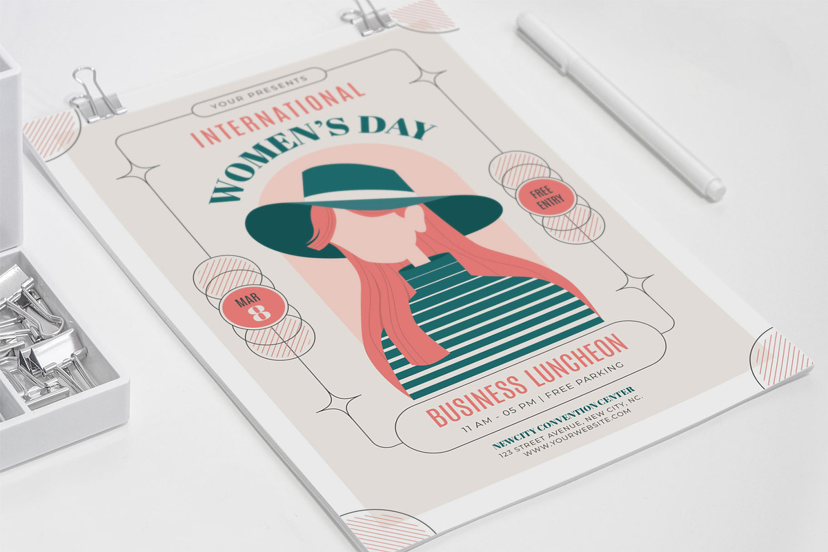 Women's Day Girl Hat, a Flyer Template by Me55enjah Design (Photo 4 of 4)