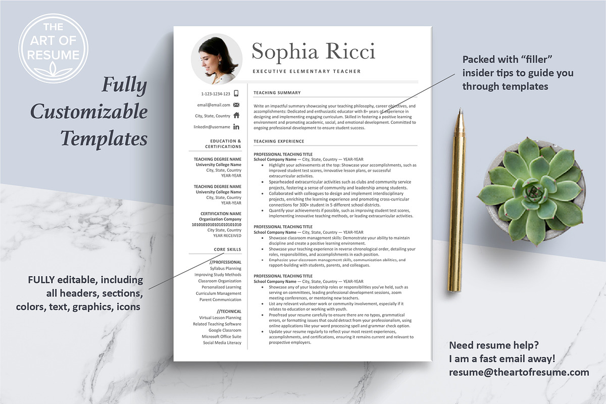 Teacher Resume Template | Educator, a Resume Template by The Art of Resume (Photo 2 of 8)