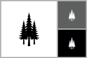 Pine Trees Forest Silhouette, a Branding & Logo Template by quadrazo
