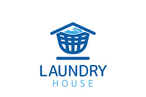 Laundry House Logo Template, a Branding & Logo Template by HueNestify