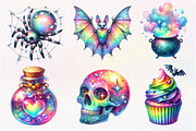 Cute Halloween Iridescent Clipart, an Illustration by Dream Creation (Thumbnail 6 of 7)