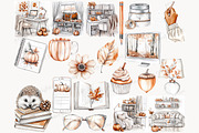 Autumn Planner Clipart Collection, a Person Illustration by GlamArtZhanna (Thumbnail 3 of 8)