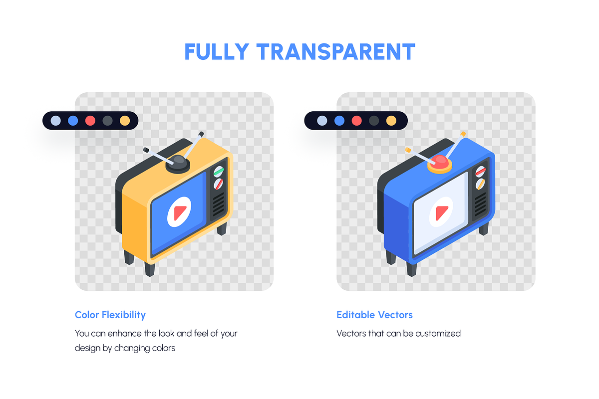 Video Equipment Isometric Icons, a Duotone Icon by Vectors Market (Photo 3 of 9)