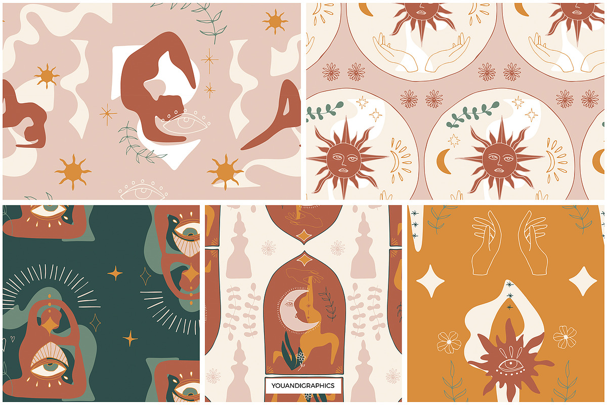Soul Yoga Graphics Collection, a Pattern Graphic by Youandigraphics (Photo 9 of 17)
