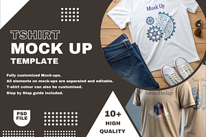 Realistic T-shirt Mockup PSD Bundle, a Templates & Theme by DebprosadMondal