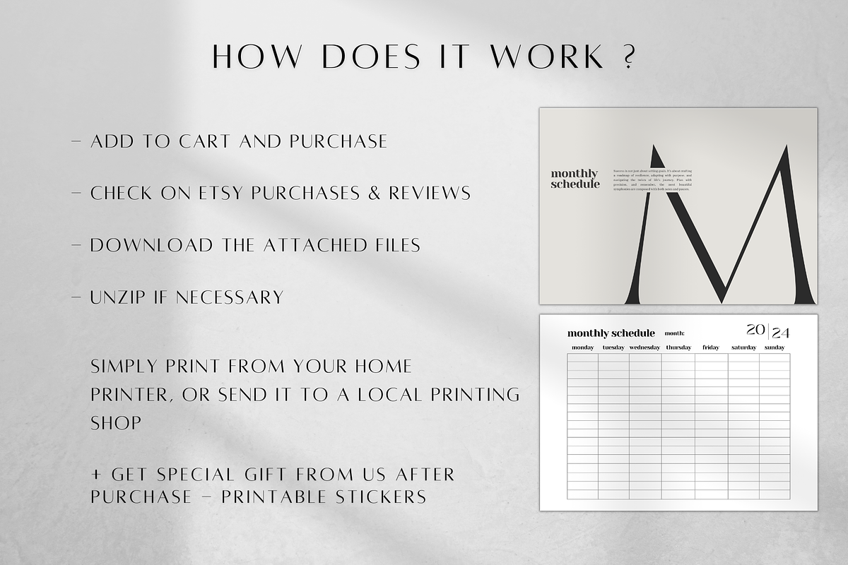 Digital Monthly Schedule Tracker, a Print Template by BRANDcontent (Photo 6 of 6)