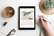 iPad Lifestyle Flat Lay Photo Mockup, an iPad Mockup by Moyo Studio (Thumbnail 1 of 2)