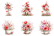 Whimsical Spring Clipart, an Illustration by CreationArt (Thumbnail 6 of 7)