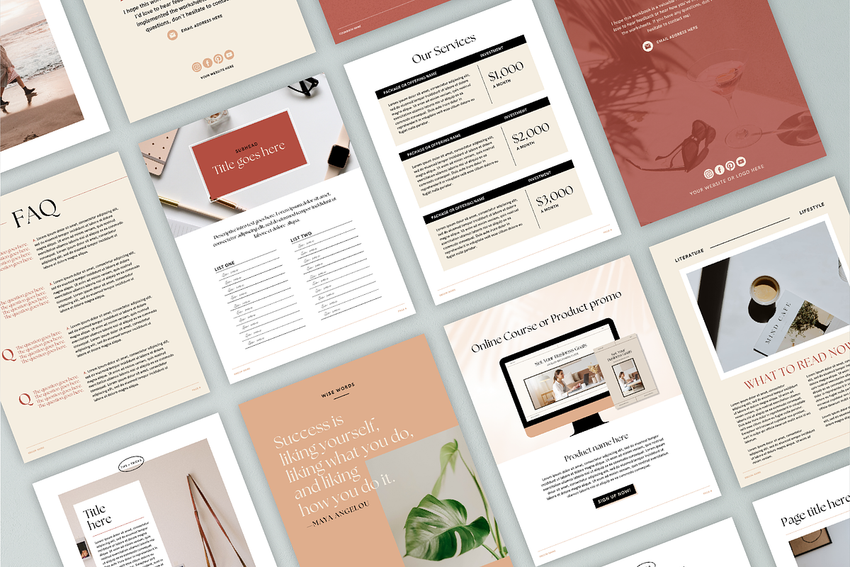 Canva Ebook and Workbook Template, a Marketing Template by Rose & Co. (Photo 5 of 9)