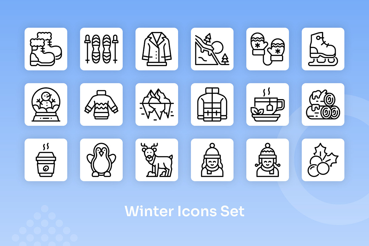 Winter Icons Set - Line, an Outline Icon by Kmg Design (Photo 3 of 3)