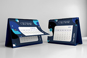Abstract Blue 2026 Desk Calendar, a Stationery Template by Spark_Creative (Thumbnail 2 of 7)