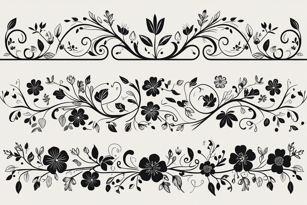 Beautiful floral decoration elements, an Illustration by Amazin_art (Photo 15 of 17)