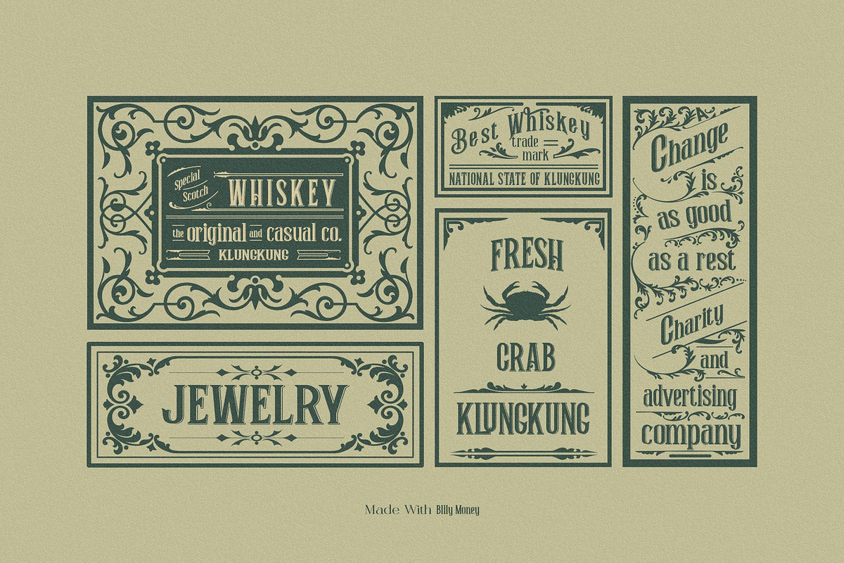 Billy Money, a Blackletter Font by alit design (Photo 11 of 15)