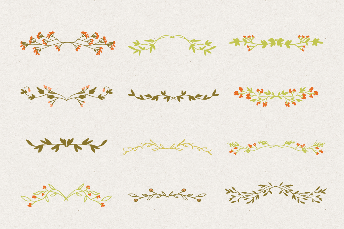 Hand Drawn Autumn Floral Kit, a Decorative Illustration by By Kerri Ann (Photo 4 of 7)