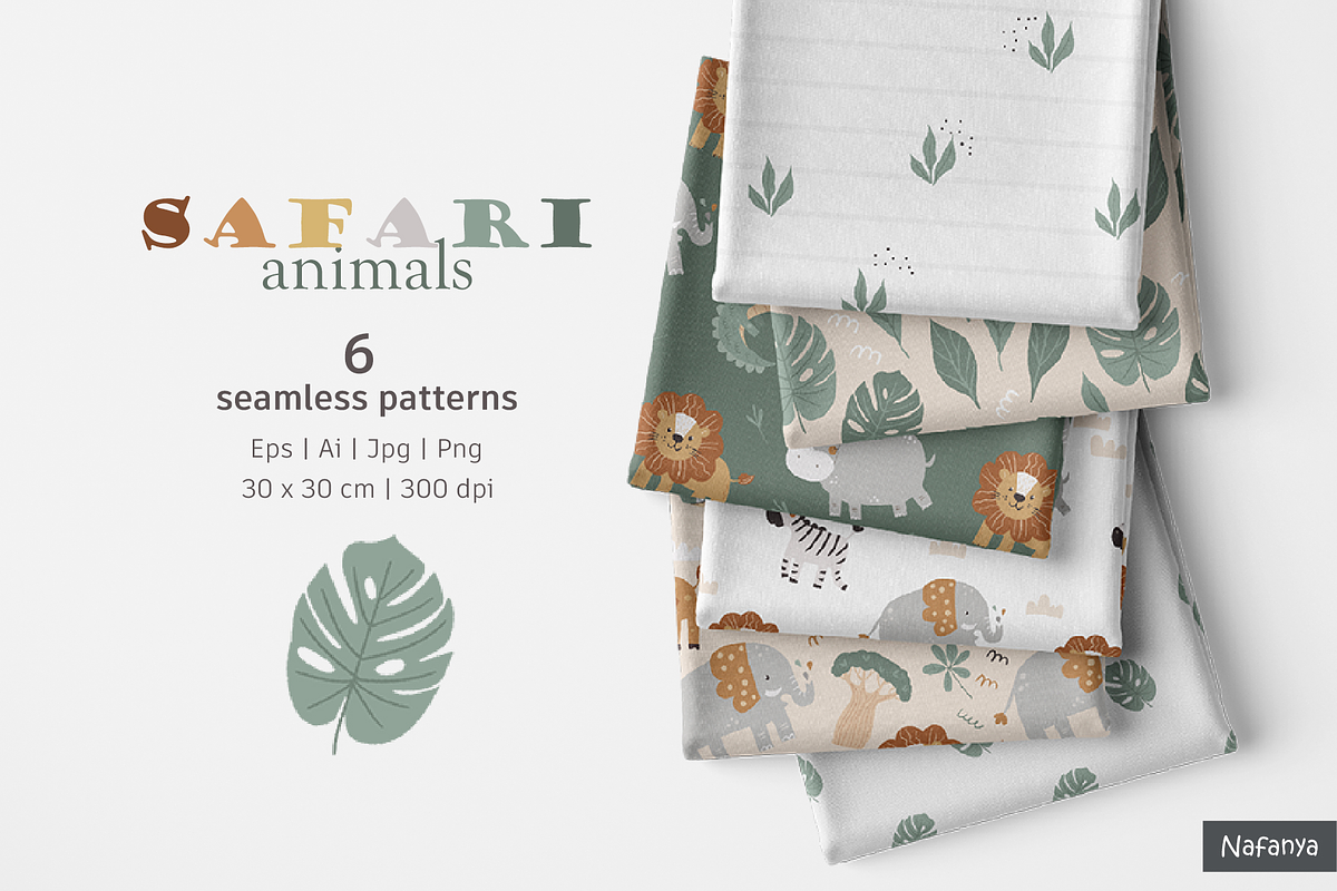 Safari animal patterns, a Pattern Graphic by Nafanya (Photo 1 of 5)