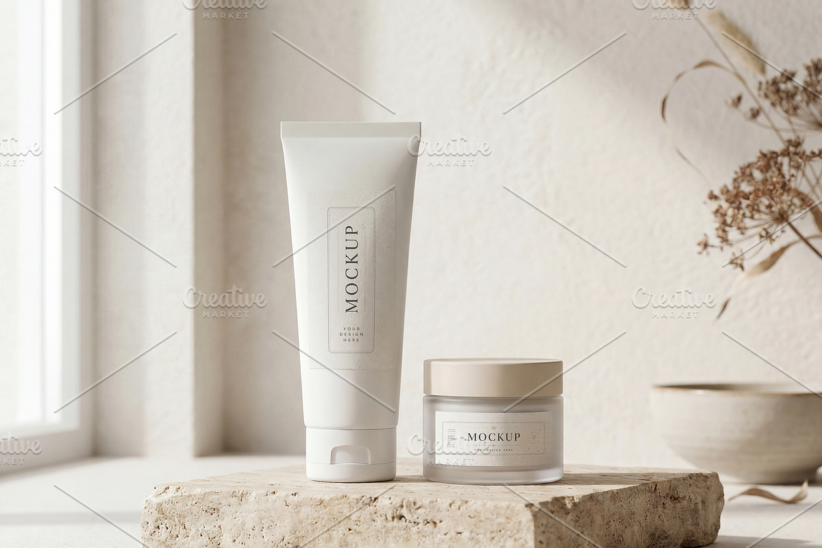 Minimal Skincare Packaging Mockups, a Packaging Mockup by Enysstrale (Photo 4 of 9)