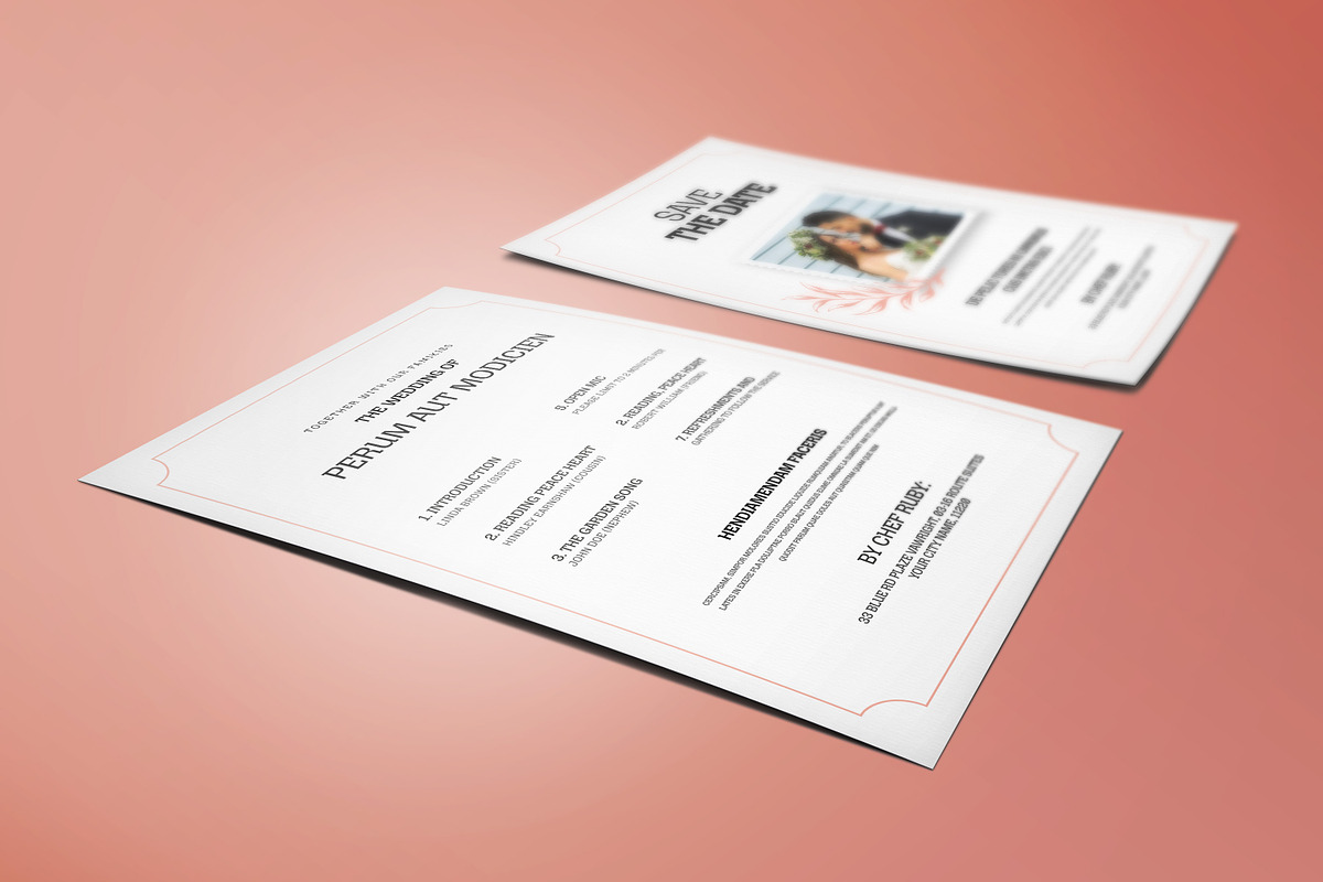 Nature horizontal print template, an Invitation Template by Creatiya Type (Photo 2 of 6)